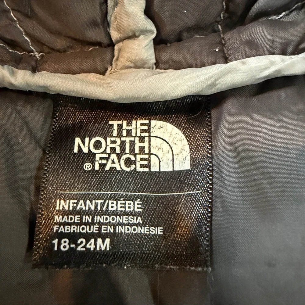 The North Face Kids Gray Hooded Puffer Jacket